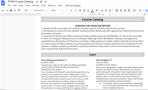 Course Catalog